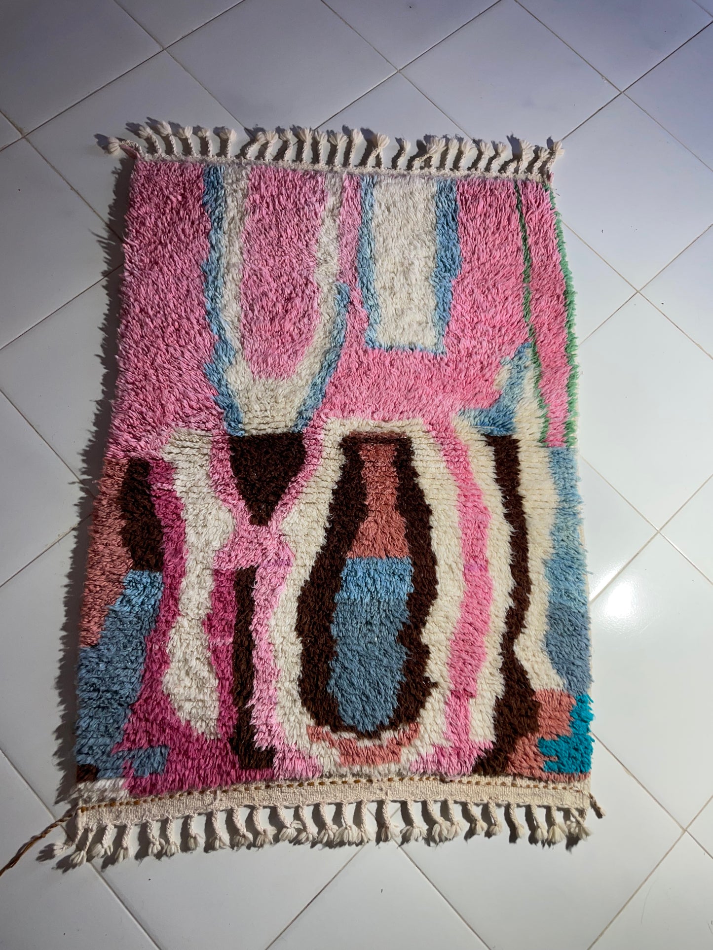 Moroccan Azilal Rug 150x100 cm (5x3 ft) – Handwoven Wool Berber Carpet