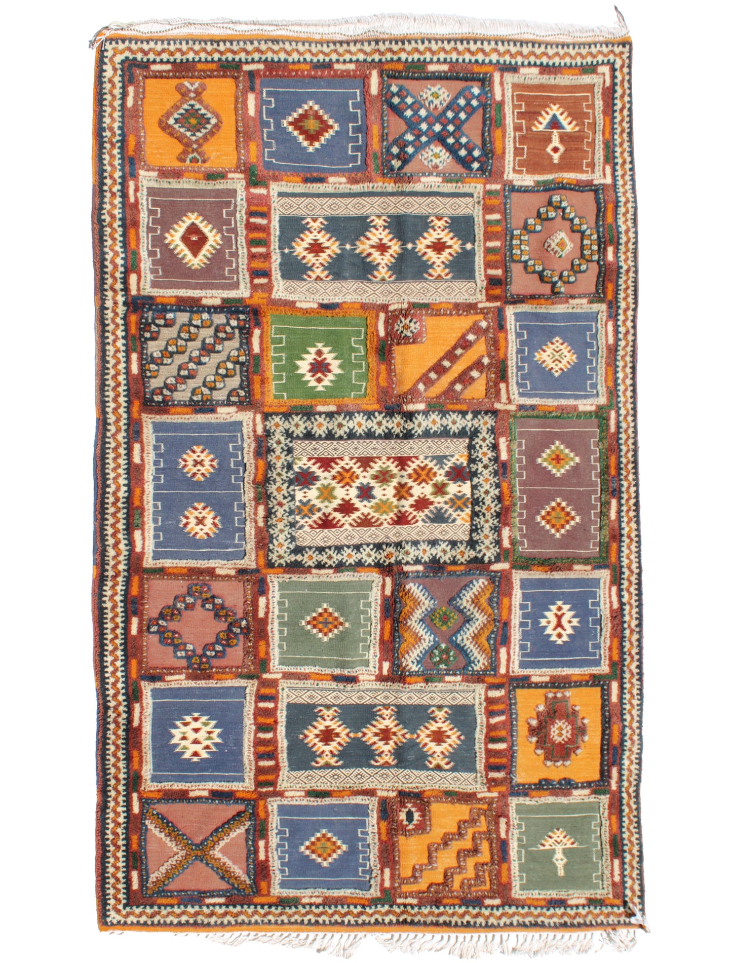 Authentic Glaoui Moroccan Rug – Handwoven Wool Tribal Carpet | Berber Kilim, Tufted & Embroidered