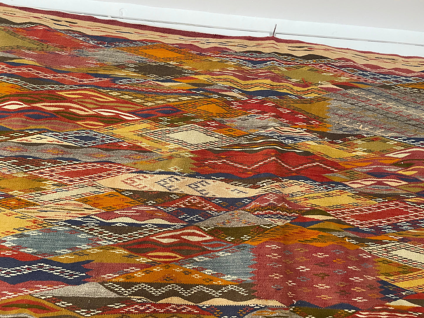 Picasso Berber kilim, Alfombra marroquí tejida a mano, Alfombra bereber abstracta, (300x200 Cm)