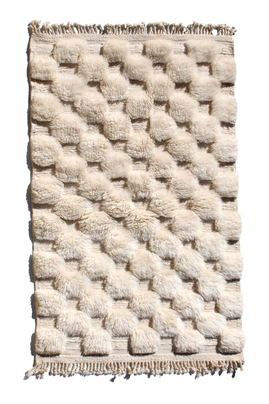 Authentic Beni Ouarain Rug – Moroccan Handmade Wool Carpet 150x100 cm | cooperative & adrar