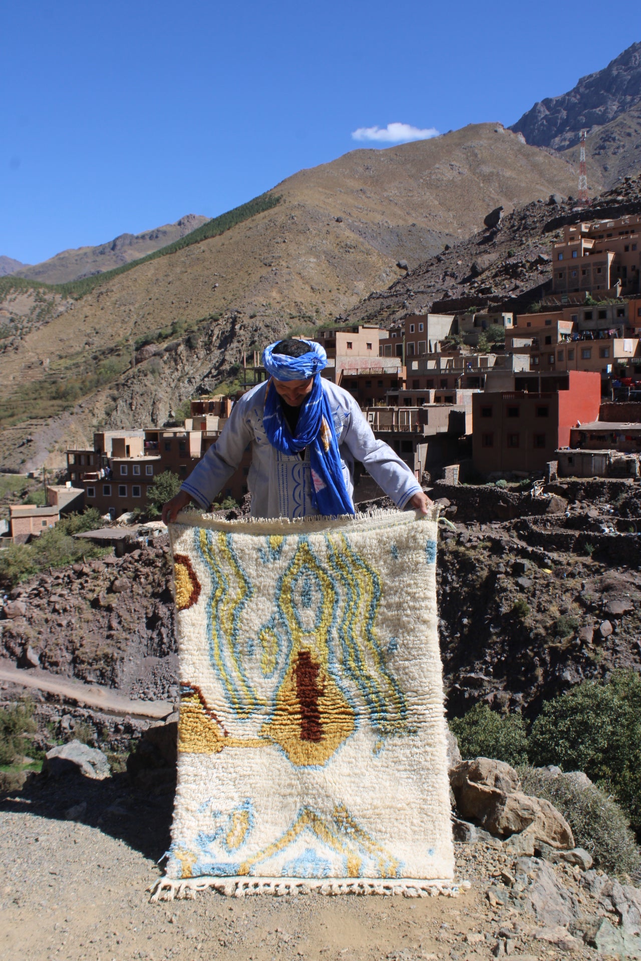 Azilal Rug – No. 1 | Handmade Moroccan Wool Rug (150x100 cm / 5x3.3 ft)