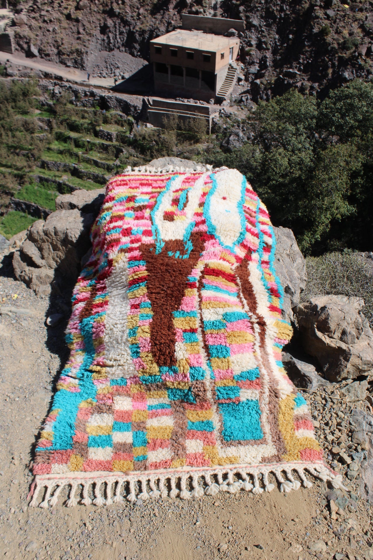 Azilal Wool Rug 150x100 cm – Handmade Moroccan Boho Rug