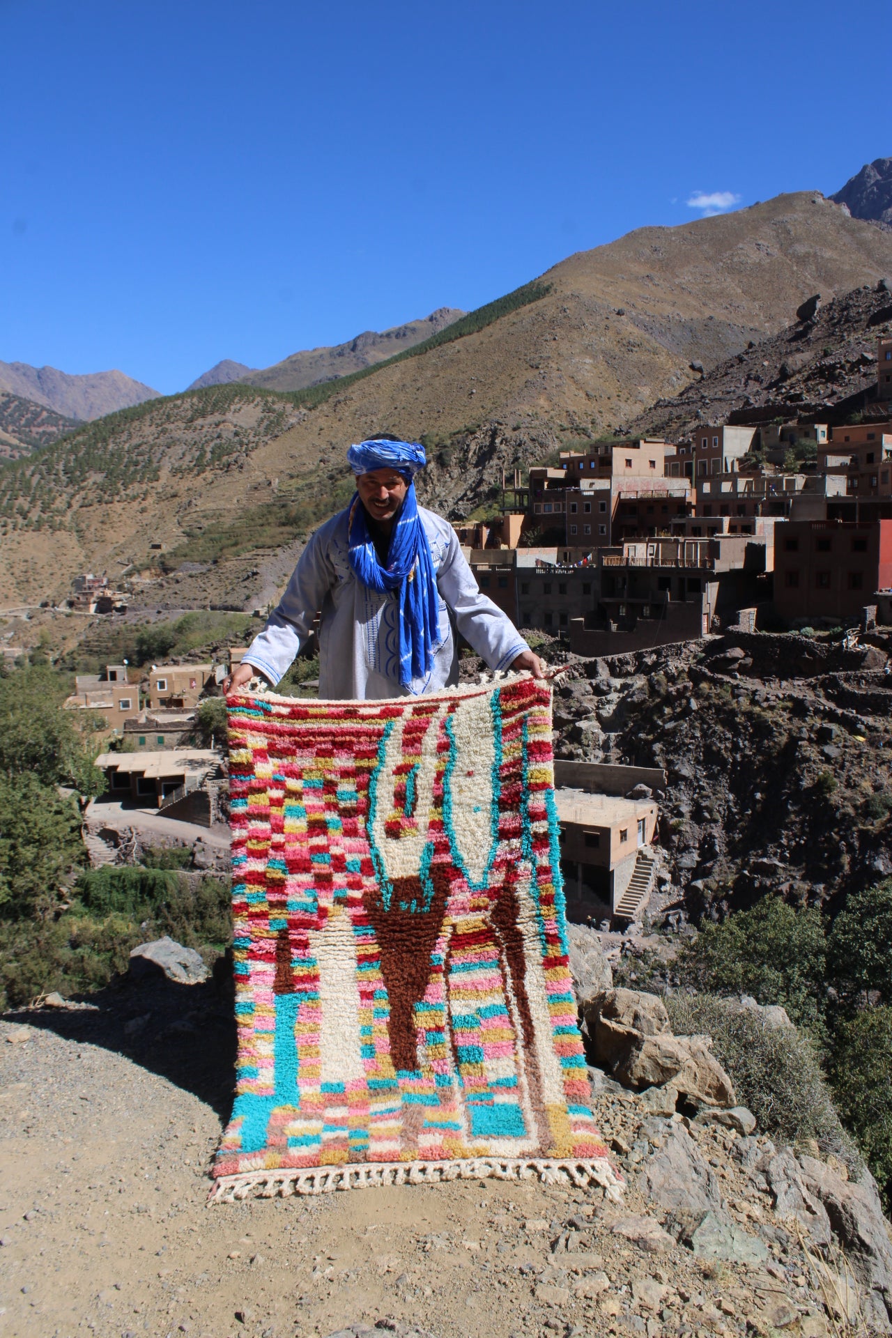 Azilal Wool Rug 150x100 cm – Handmade Moroccan Boho Rug