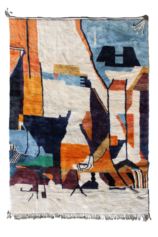 Authentic Beni Ouarain Rug – Moroccan Handmade Wool Carpet 350x250 cm | cooperative & adrar