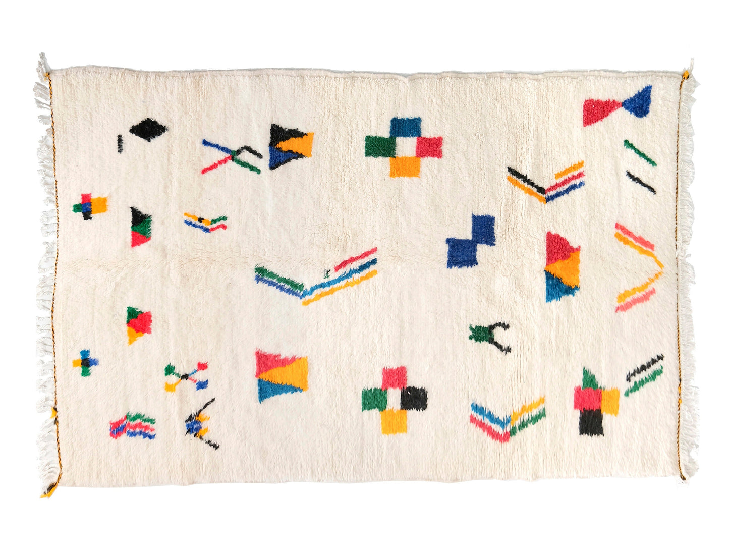 Customizable Benai carpet’s N’1 hndmade 100% wool woven in atlas of Morocco area rugs