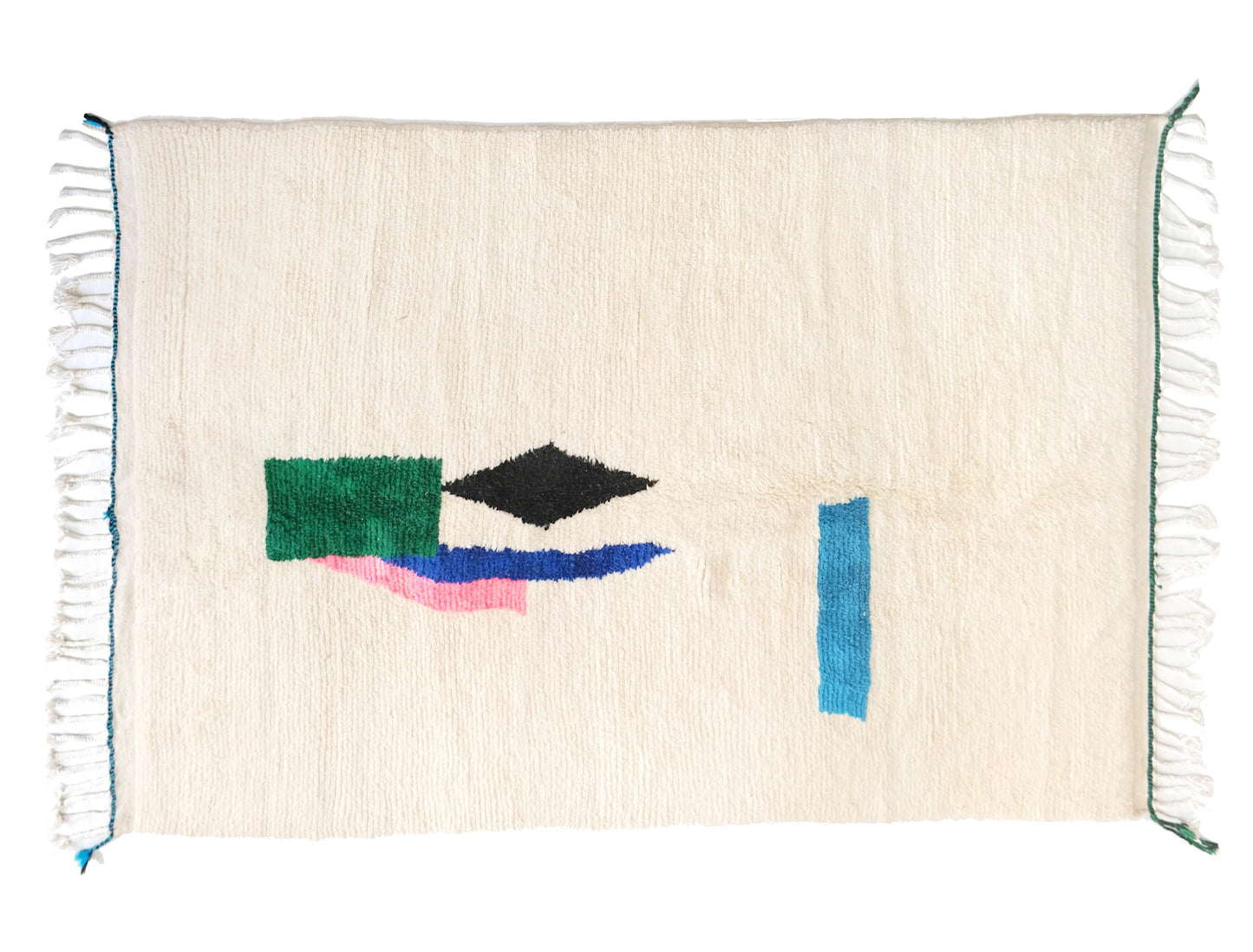 Customizable Benai carpet’s N’1 hndmade 100% wool woven in atlas of Morocco area rugs