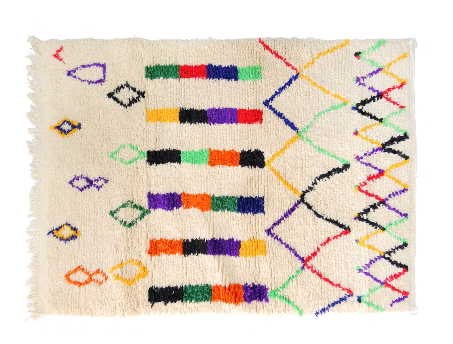 Customizable Benai carpet’s N’1 hndmade 100% wool woven in atlas of Morocco area rugs