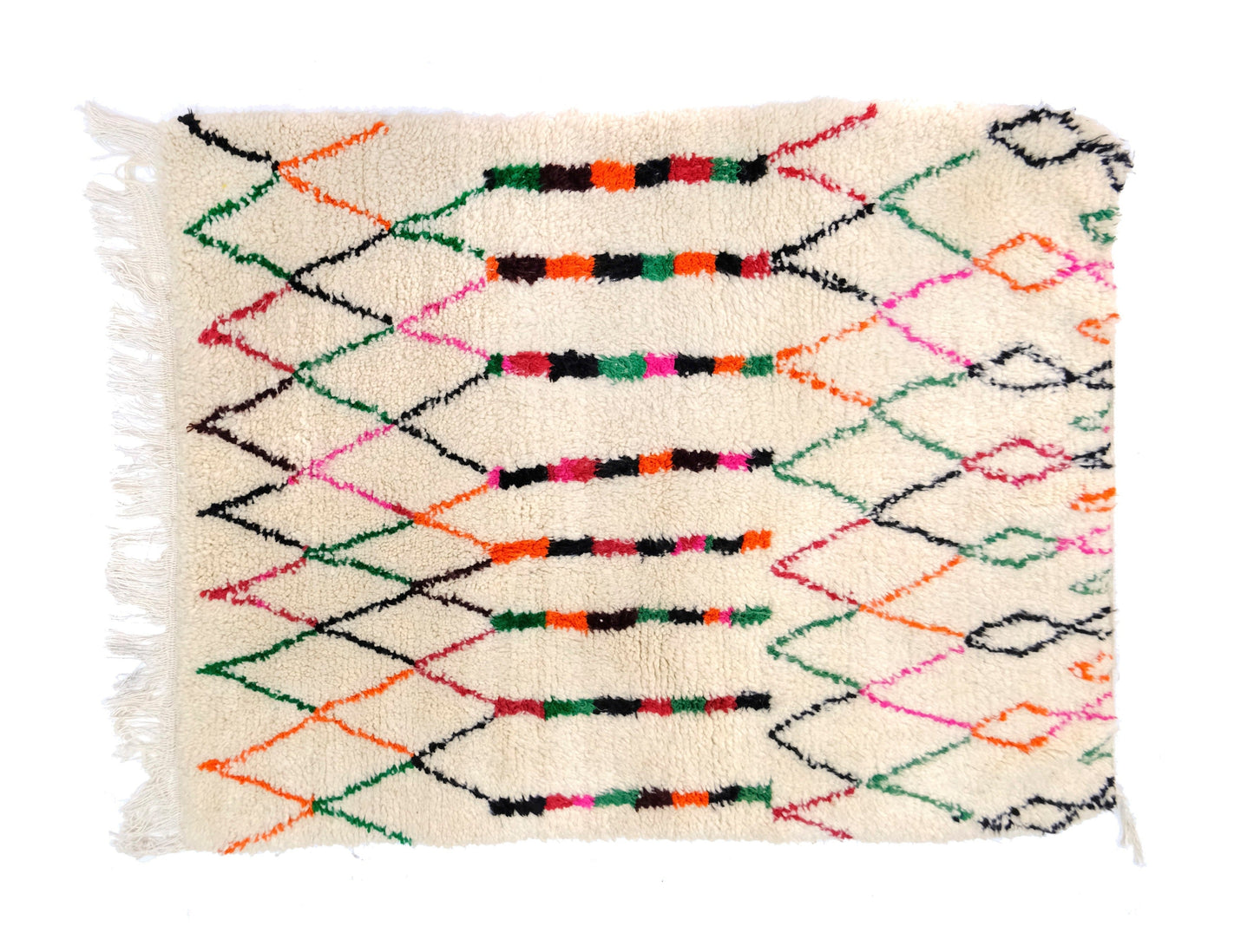 Customizable Benai carpet’s N’1 hndmade 100% wool woven in atlas of Morocco area rugs