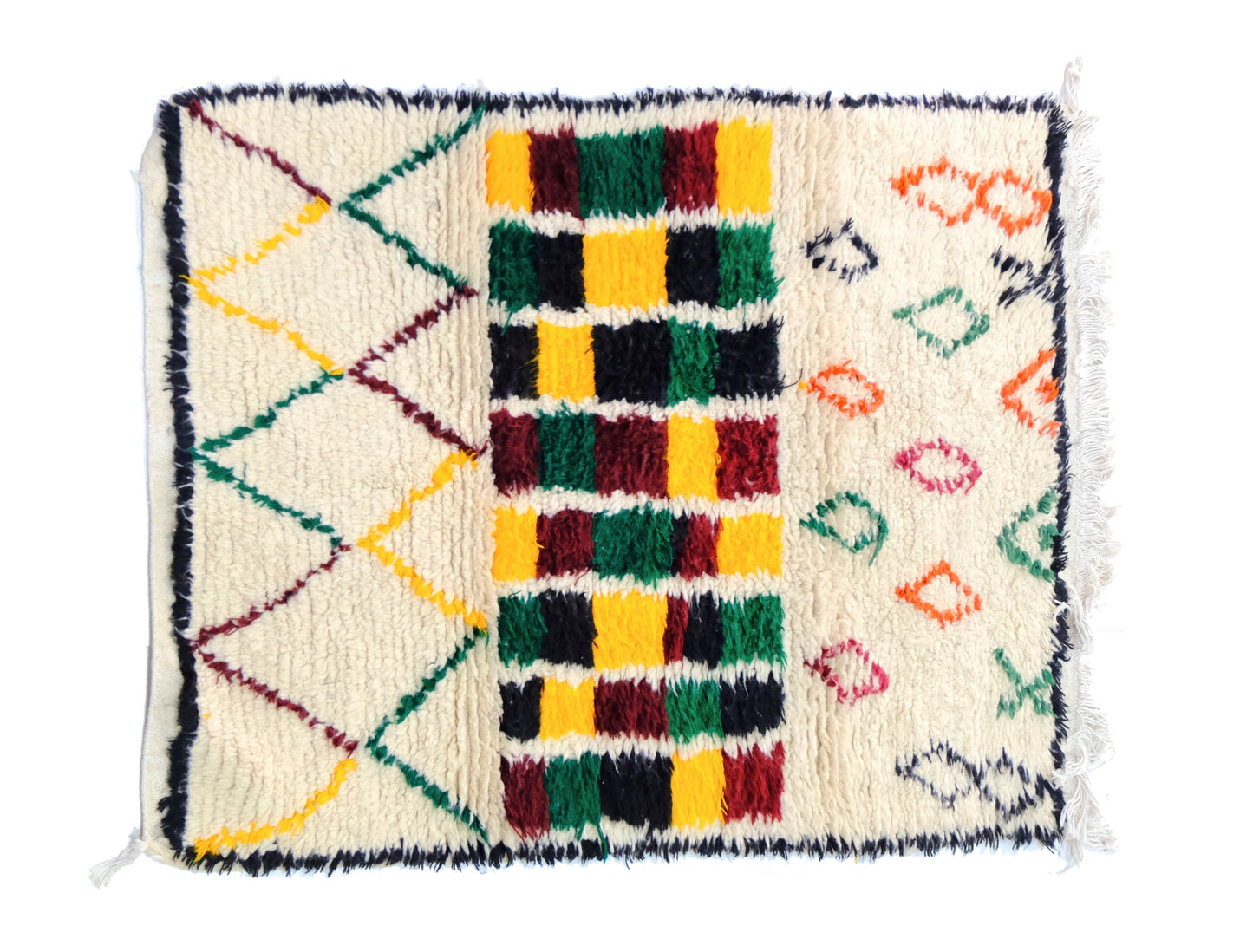 Customizable Benai carpet’s N’1 hndmade 100% wool woven in atlas of Morocco area rugs