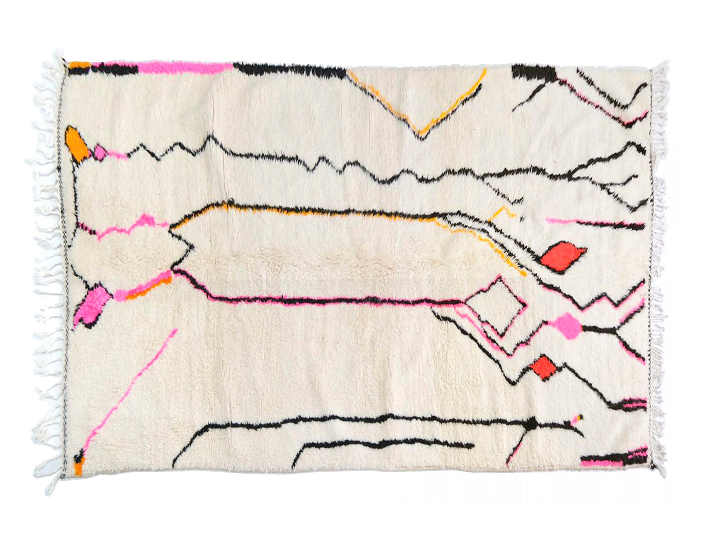 Customizable Benai carpet’s N’1 hndmade 100% wool woven in atlas of Morocco area rugs