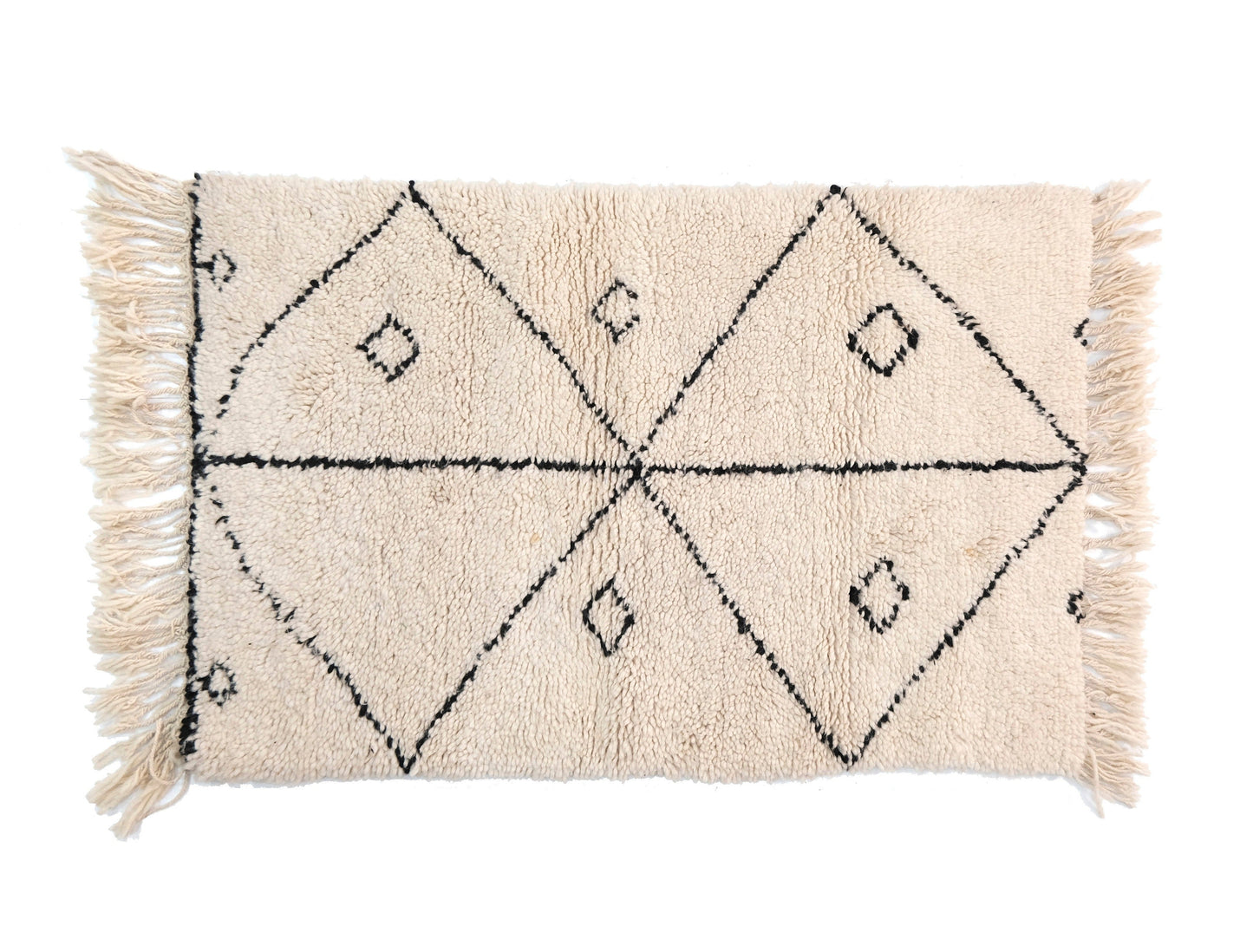 Customizable Benai carpet’s N’1 hndmade 100% wool woven in atlas of Morocco area rugs
