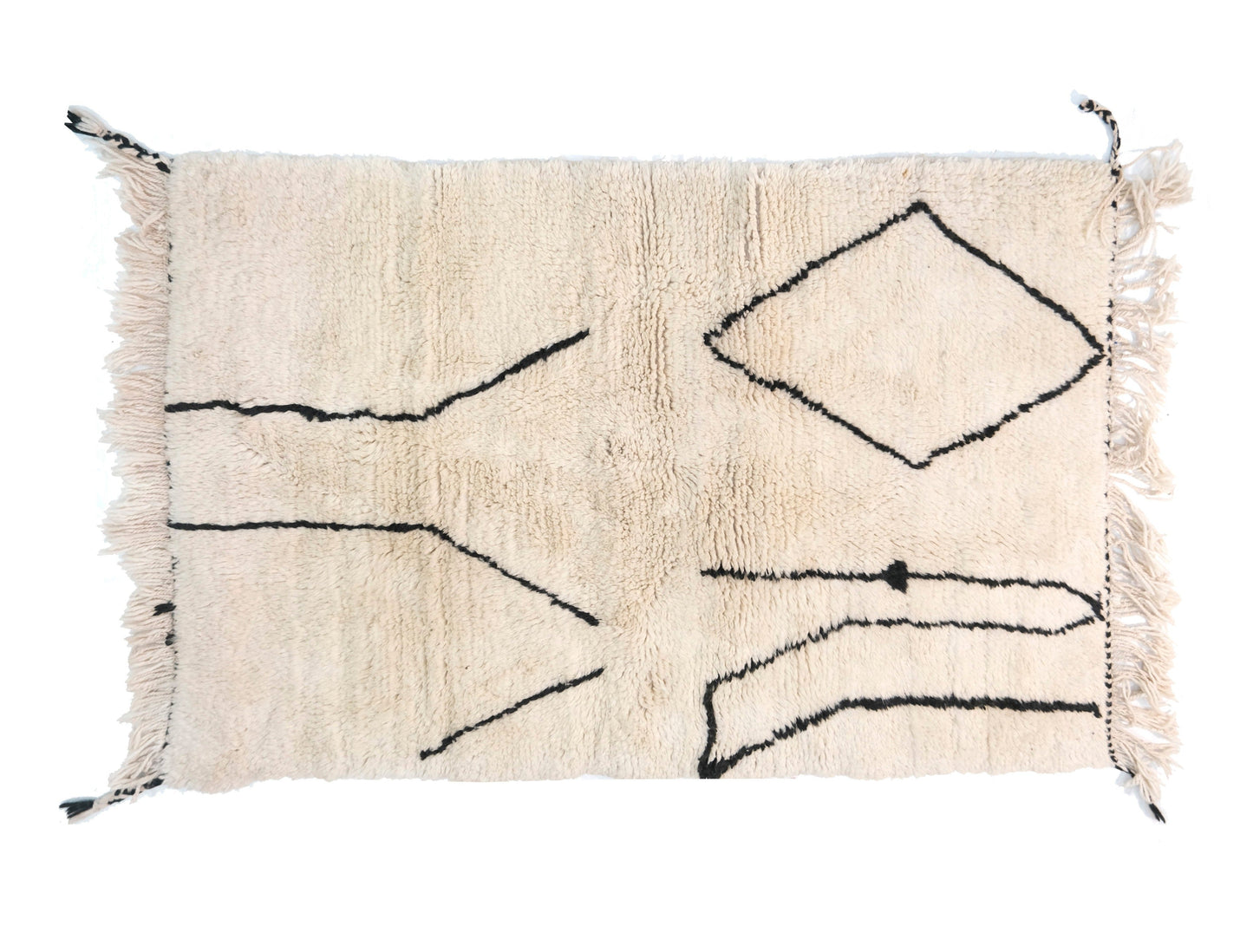 Customizable Benai carpet’s N’1 hndmade 100% wool woven in atlas of Morocco area rugs