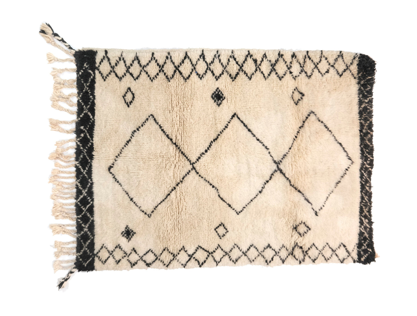 Customizable Benai carpet’s N’1 hndmade 100% wool woven in atlas of Morocco area rugs