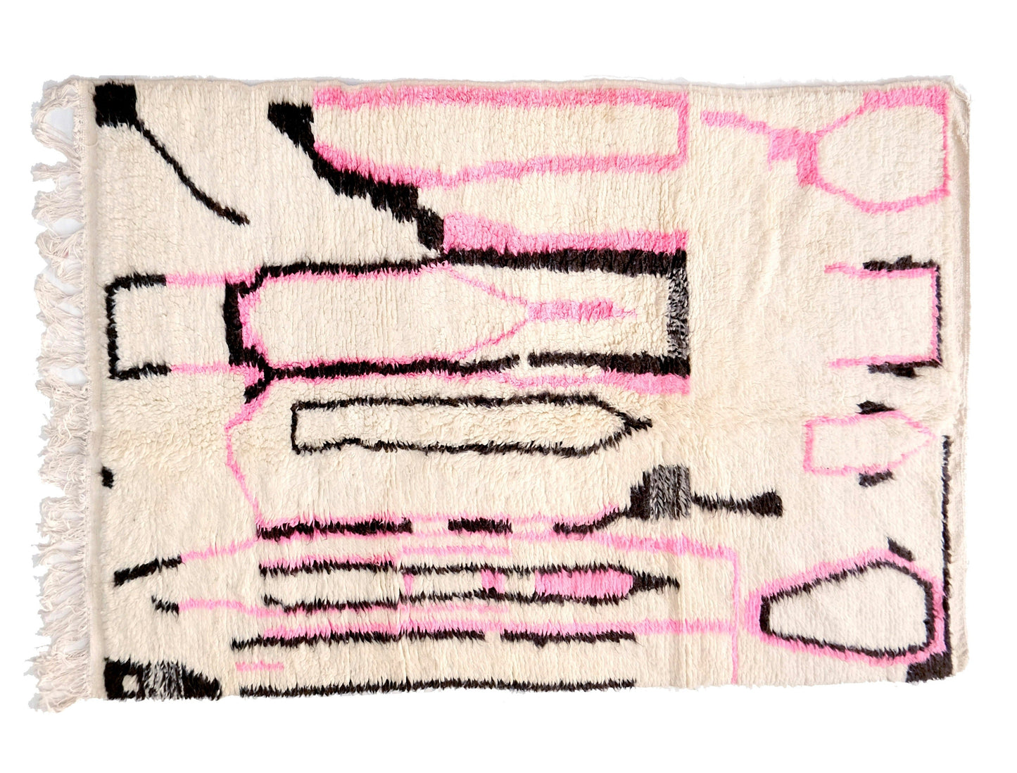 Customizable Benai carpet’s N’1 hndmade 100% wool woven in atlas of Morocco area rugs