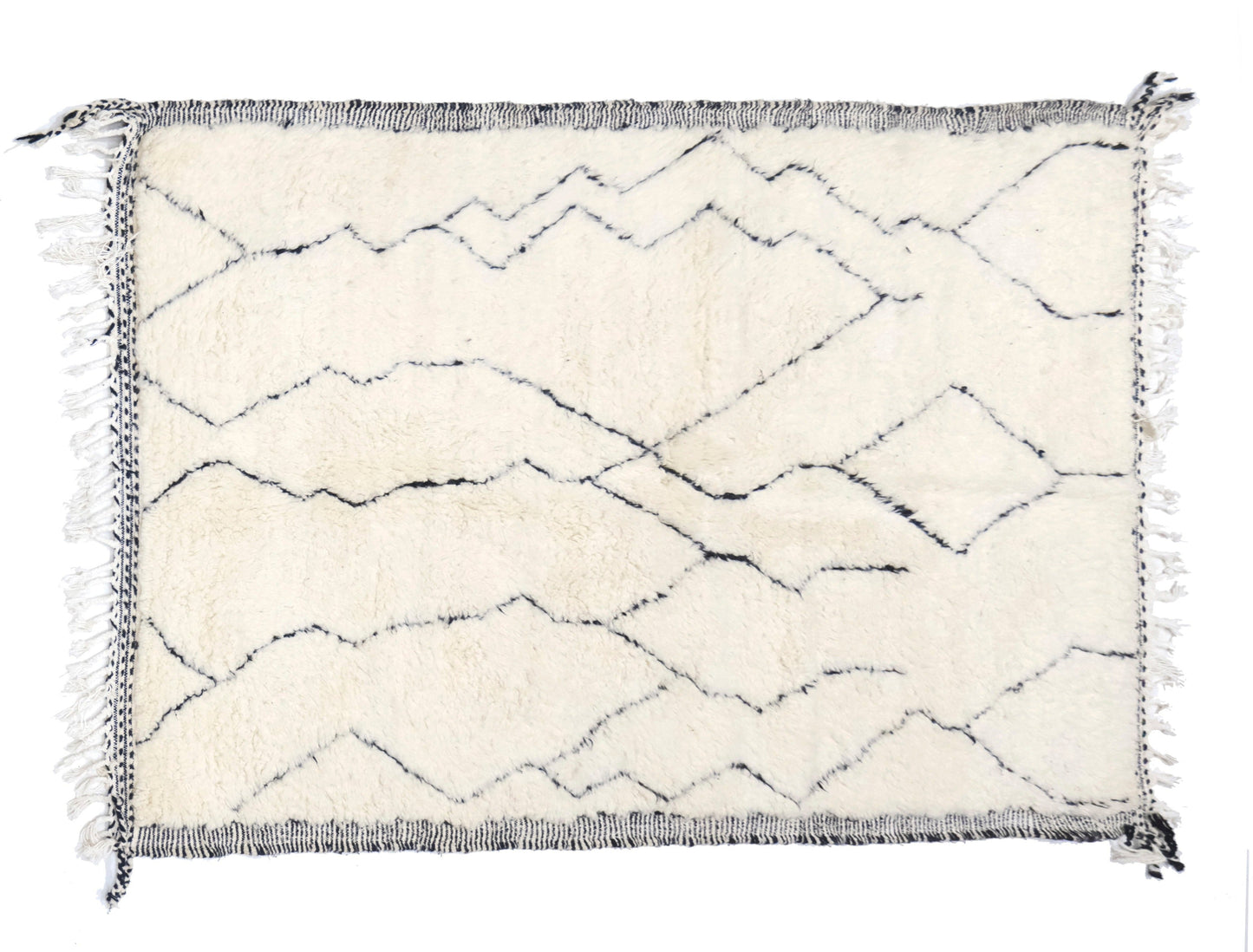Customizable Benai carpet’s N’1 hndmade 100% wool woven in atlas of Morocco area rugs