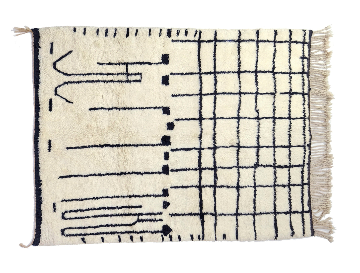 Customizable Benai carpet’s N’1 hndmade 100% wool woven in atlas of Morocco area rugs