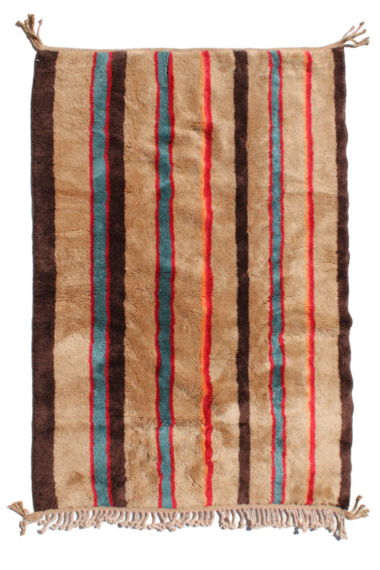 Authentic Beni Ouarain Rug – Moroccan Handmade Wool Carpet 250x 180 cm | cooperative & adrar