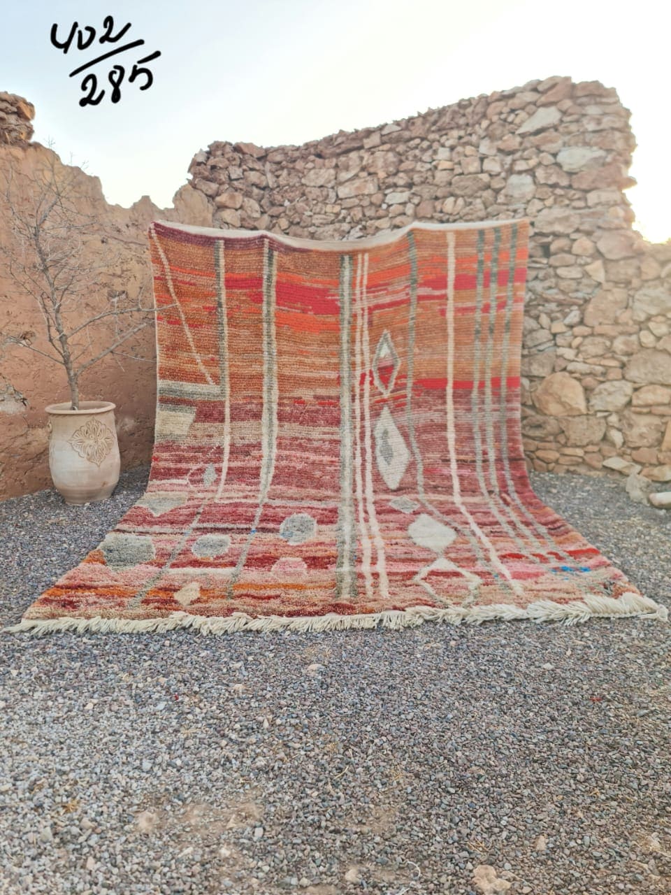 Colorful Moroccan Rug - Custom Fabulous Boujad Rug - Abstract Multicolored Handmade Carpet - Bohemian Elegance