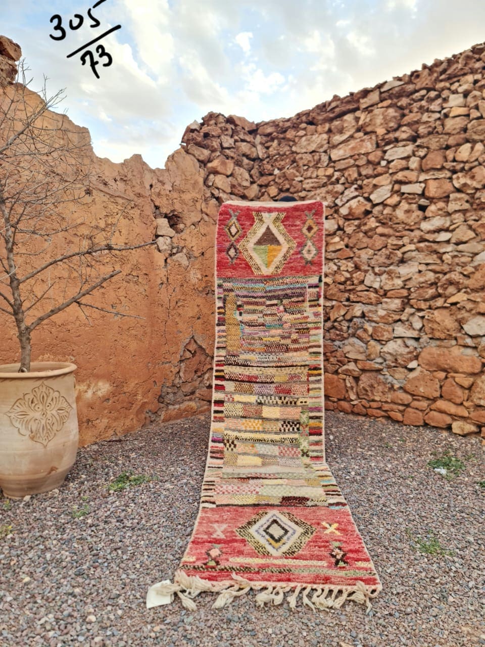 Colorful Moroccan Rug - Custom Fabulous Boujad Rug - Abstract Multicolored Handmade Carpet - Bohemian Elegance