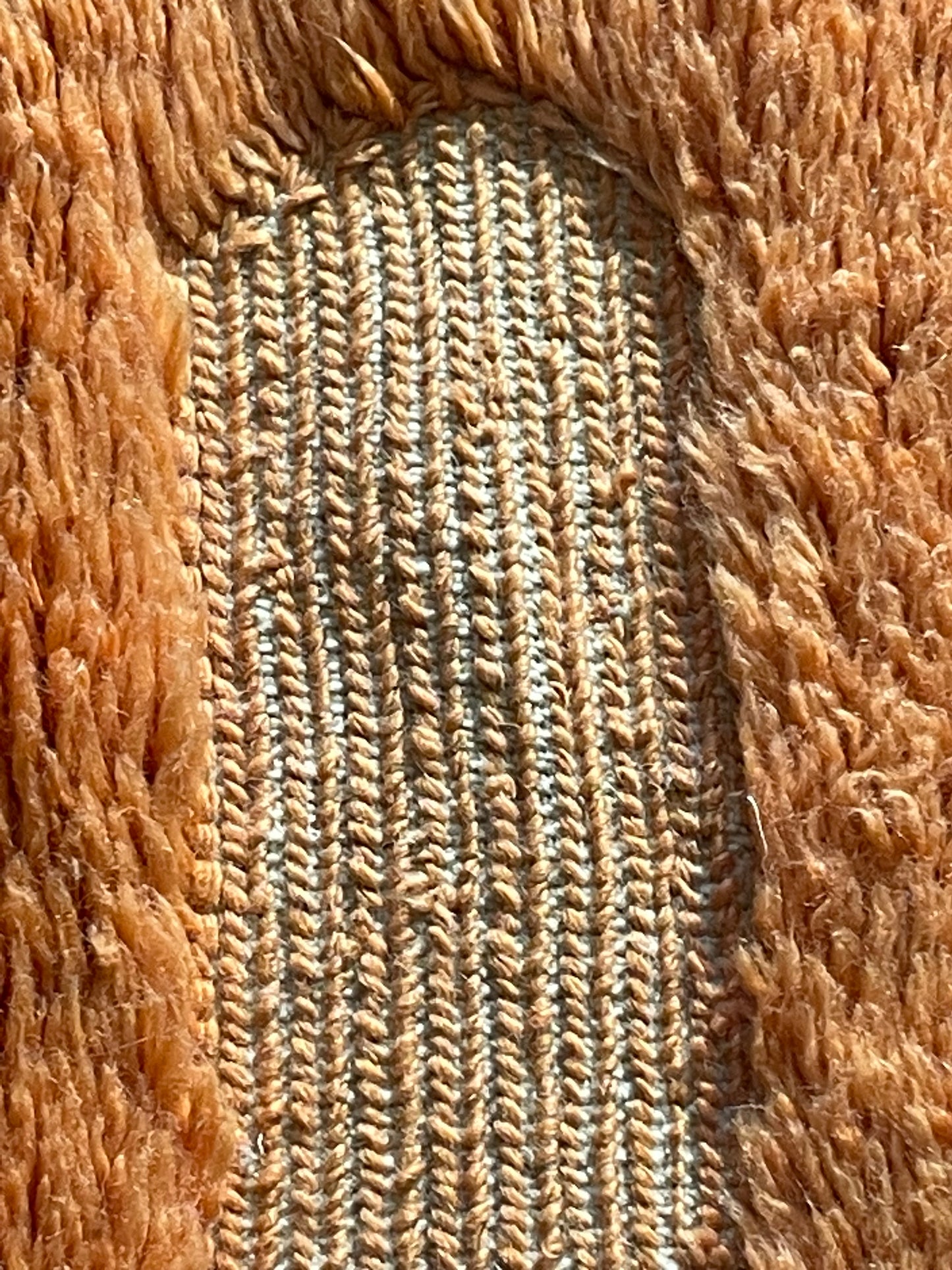 Handmade Moroccan HOPE Rug – Bright Orange Tufted Wool Art Carpet – Inspirational Berber Decor size 120x70 cm