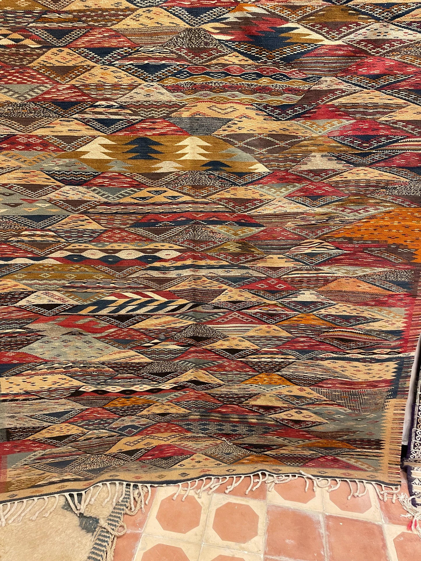 Picasso Berber kilim, Alfombra marroquí tejida a mano, Alfombra bereber abstracta, (200x300 Cm)