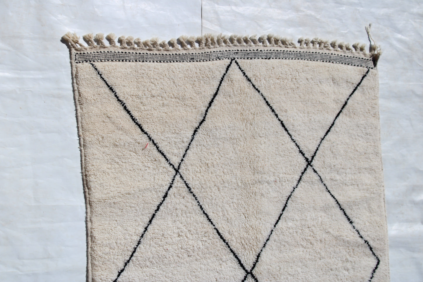 Authentic Beni Ouarain Rug – Moroccan Handmade Wool Carpet 300 x 215 cm | cooperative & adrar