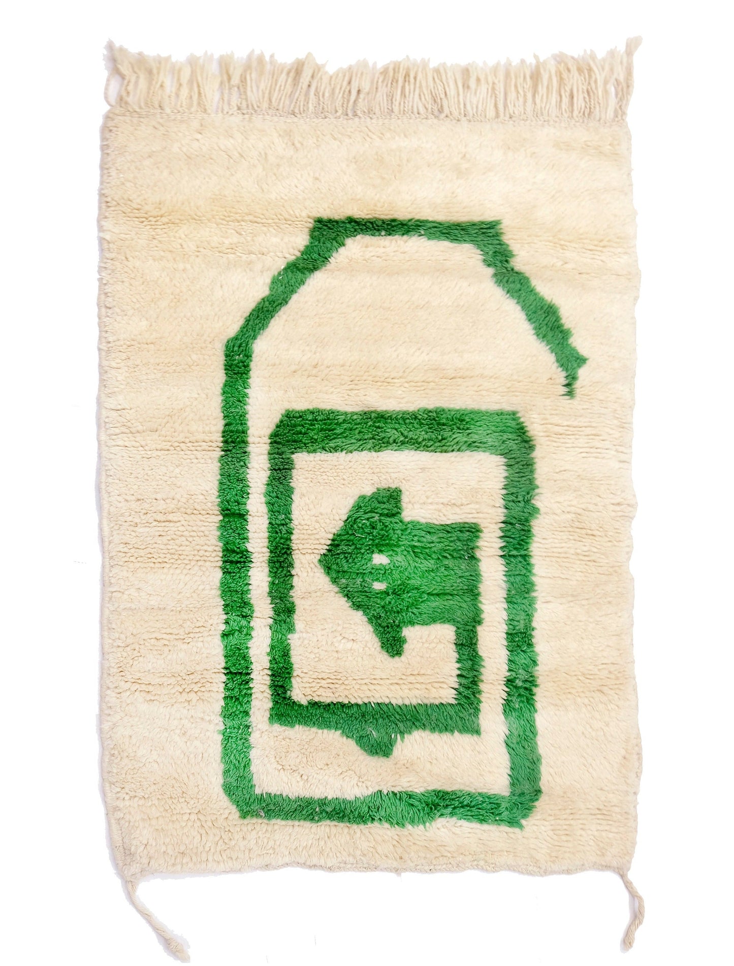 Authentic Beni Ouarain Rug – Moroccan Handmade Wool Carpet 150x100 cm | cooperative & adrar