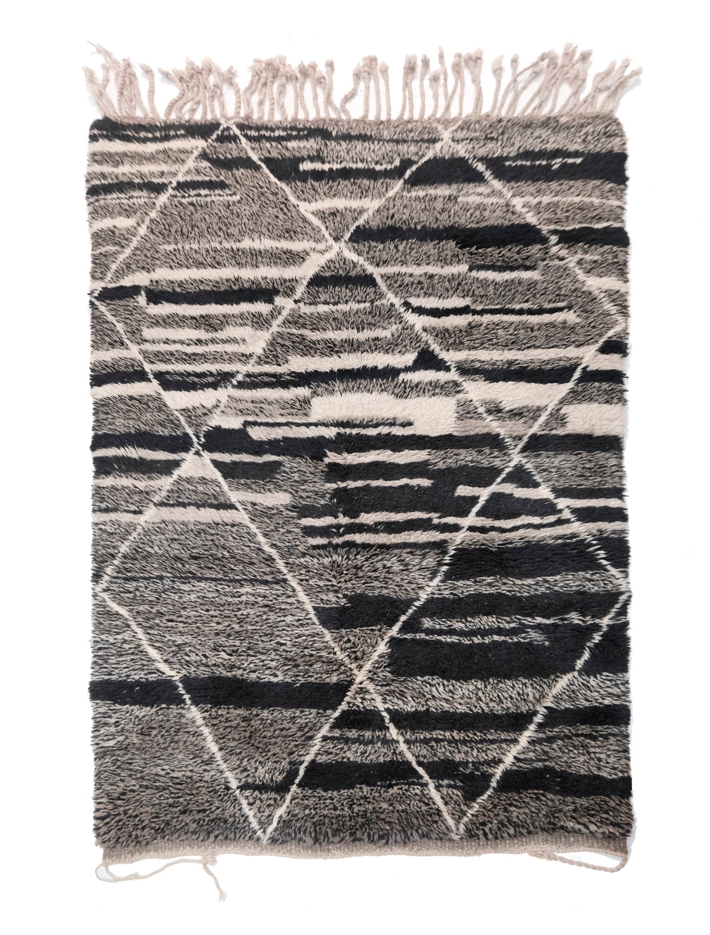 Authentic Beni Ouarain Rug – Moroccan Handmade Wool Carpet 150x100 cm | cooperative & adrar