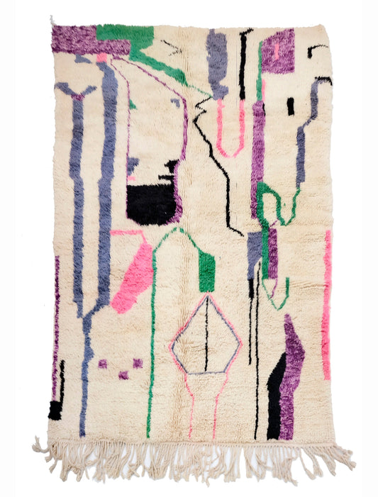 Authentic Beni Ouarain Rug – Moroccan Handmade Wool Carpet 300x200 cm | cooperative & adrar