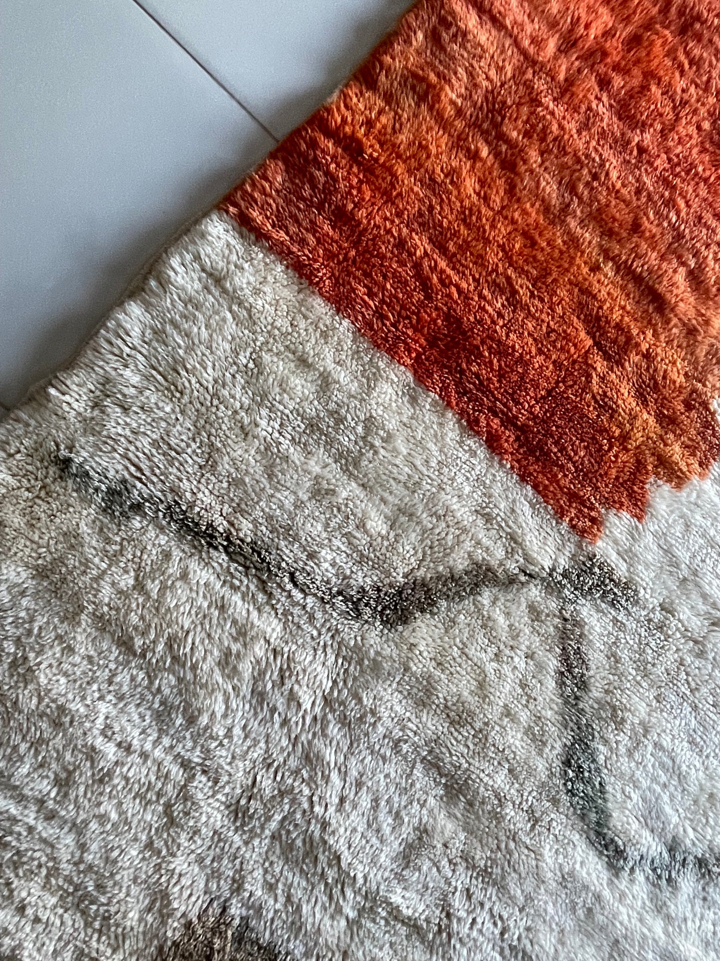 Moroccan Handmade rug ,Beni ourain style Morocco wool Berber Rug, modern rug, Hand woven rug, Azilal Berber style - Brown Rug Morocco 200x150 cm