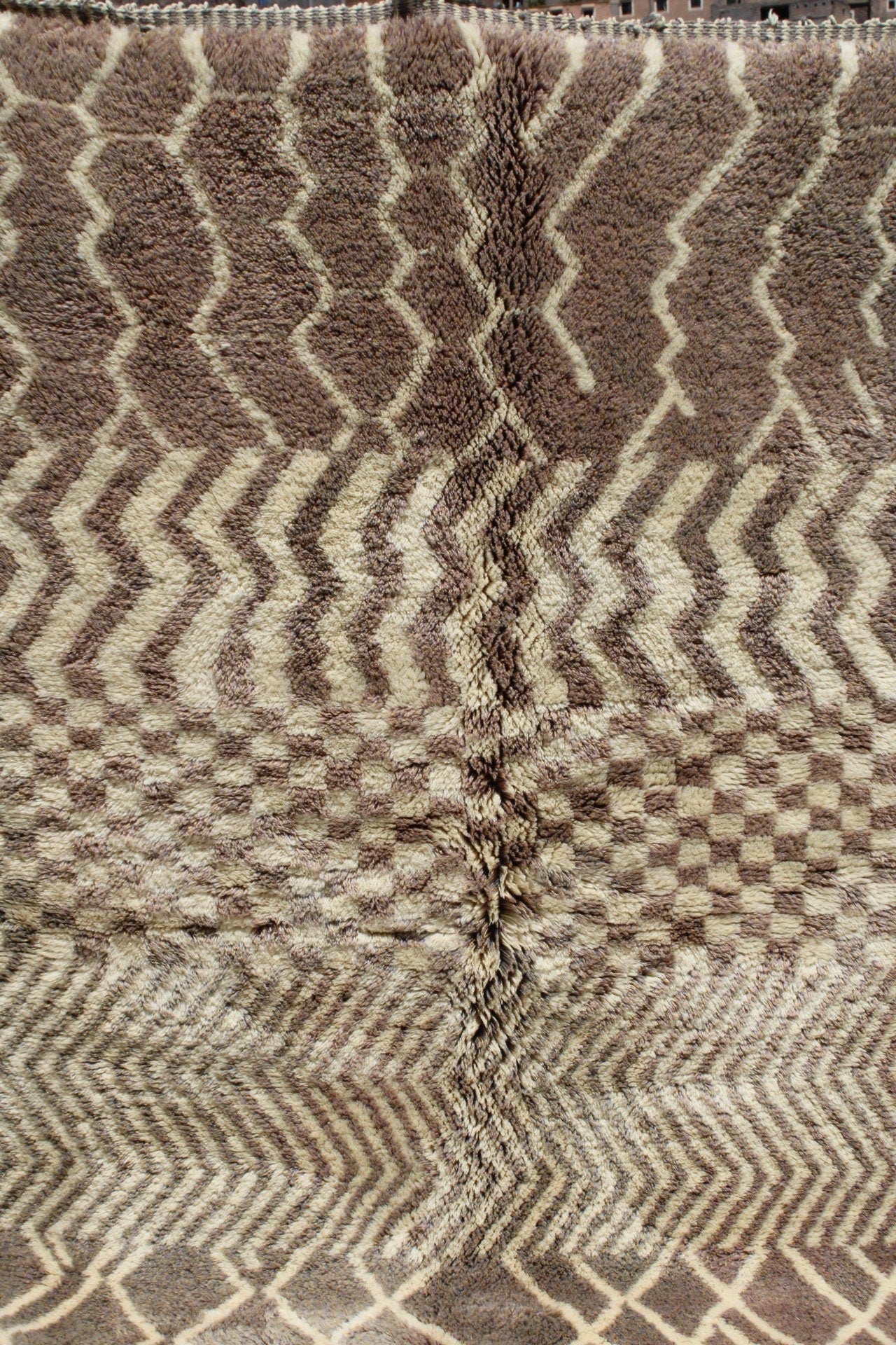 Beni Ourain Wool Rugs - Handcrafted Moroccan Treasures" size is 250x157 cm