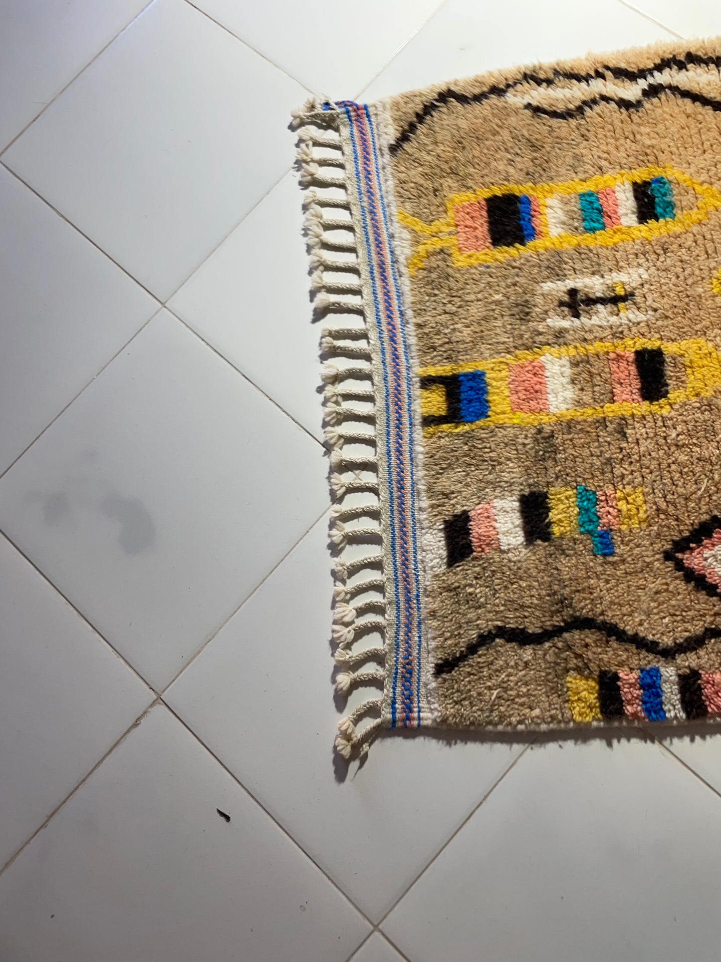 Handmade Azilal Berber Rug – Moroccan Wool Carpet 150x100 cm