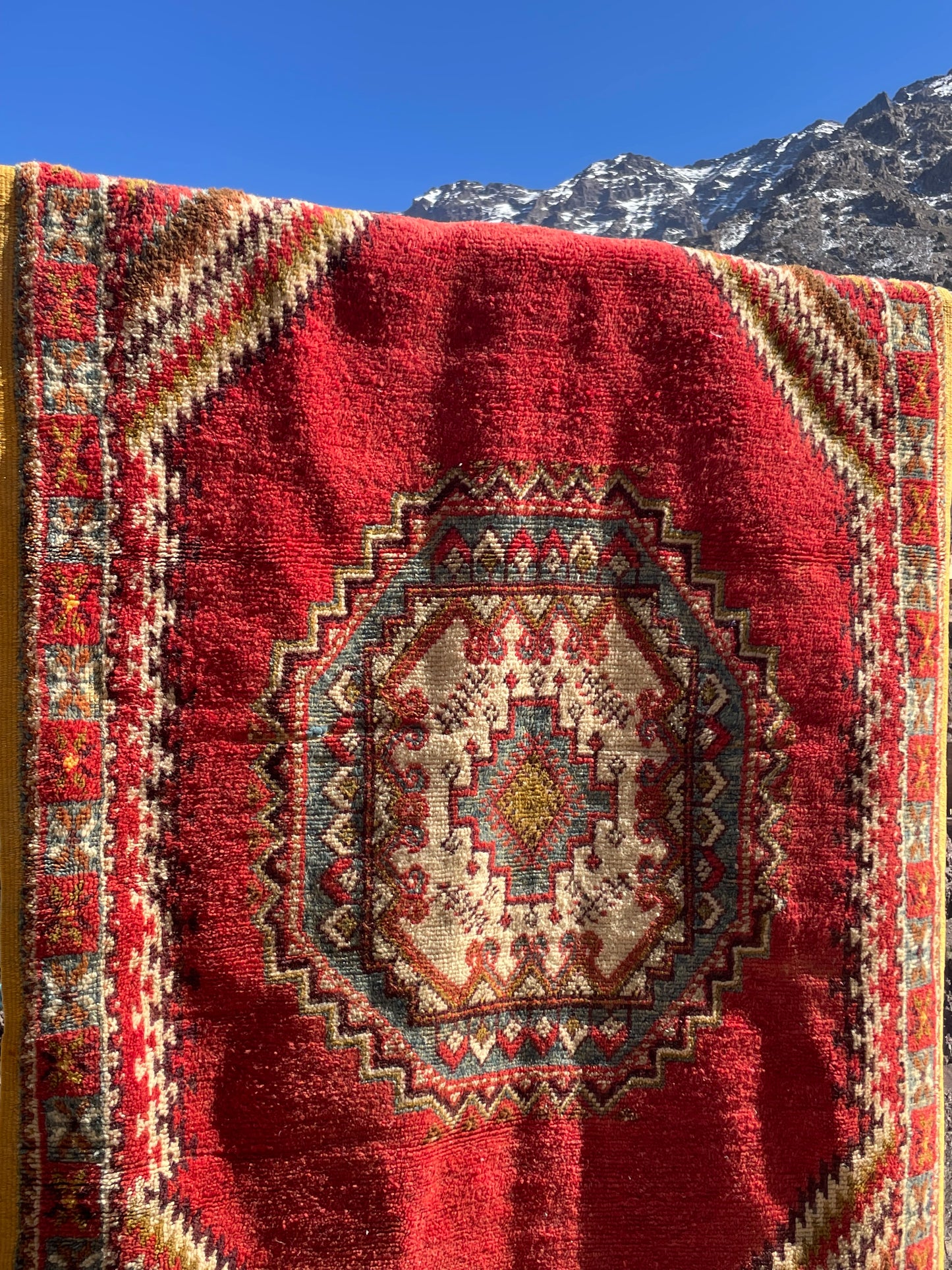 Lovely this  glawi rug Moroccan Glaoui Rug, Handmade Berber Carpet, Taznakht carpets, Free shipping rug, Multi Color Carpet Glaoui size is 230x110 cm