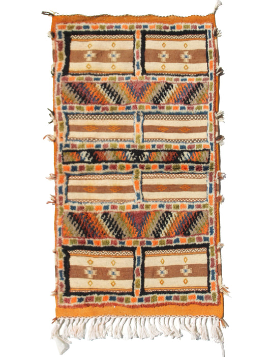Authentic Glaoui Moroccan Rug – Handwoven Wool Tribal Carpet | Berber Kilim, Tufted & Embroidered