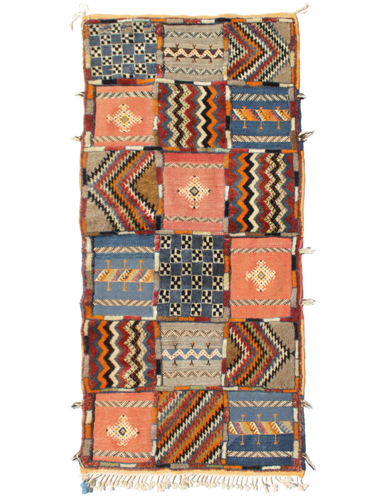 Authentic Glaoui Moroccan Rug – Handwoven Wool Tribal Carpet | Berber Kilim, Tufted & Embroidered