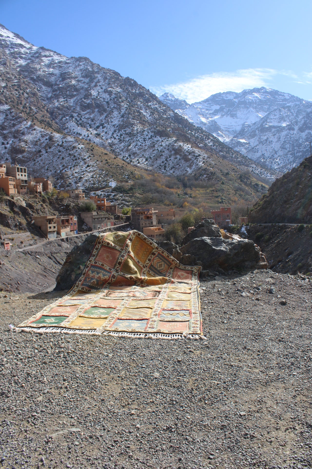 Vintage Glaoui Patchwork Rug – 5.01 ft × 8.46 ft (1.53 × 2.58 m) – Handwoven Moroccan Berber Carpet