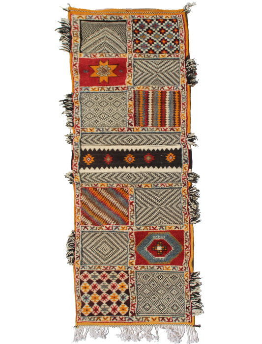 Authentic Glaoui Moroccan Rug – Handwoven Wool Tribal Carpet | Berber Kilim, Tufted & Embroidered