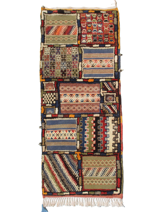 Authentic Glaoui Moroccan Rug – Handwoven Wool Tribal Carpet | Berber Kilim, Tufted & Embroidered