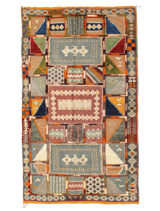 Authentic Glaoui Moroccan Rug – Handwoven Wool Tribal Carpet | Berber Kilim, Tufted & Embroidered