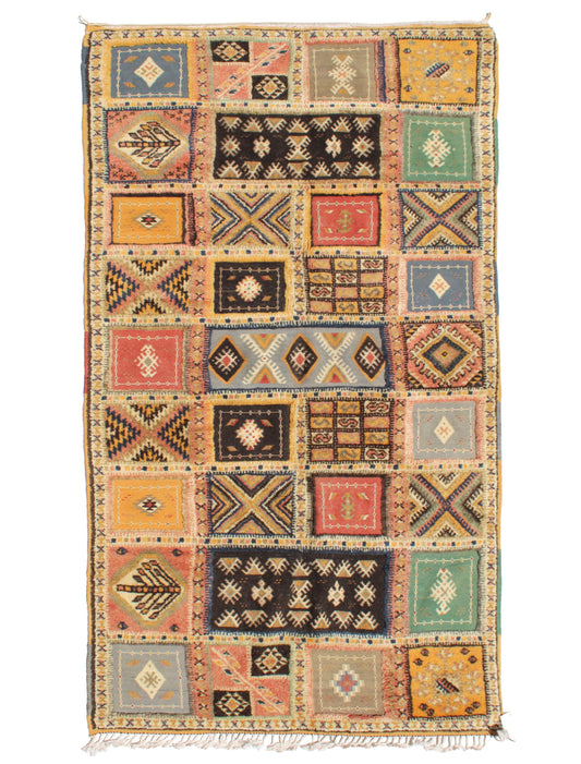 Authentic Glaoui Moroccan Rug – Handwoven Wool Tribal Carpet | Berber Kilim, Tufted & Embroidered