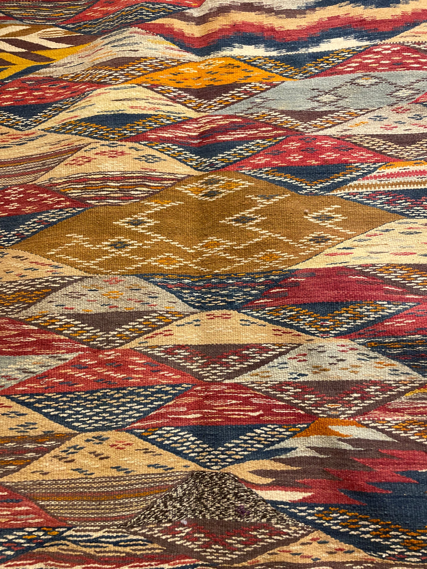 Picasso Berber kilim, Alfombra marroquí tejida a mano, Alfombra bereber abstracta, (200x300 Cm)