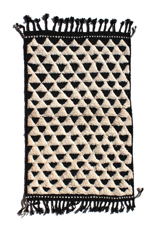 Beni ourain rug, Authentic Moroccan rug, Berber carpet, Genuine Wool rug, Handmade rug, Beni ourain style, Area rug, Tapis berbere, Teppich size is 150x100 cm