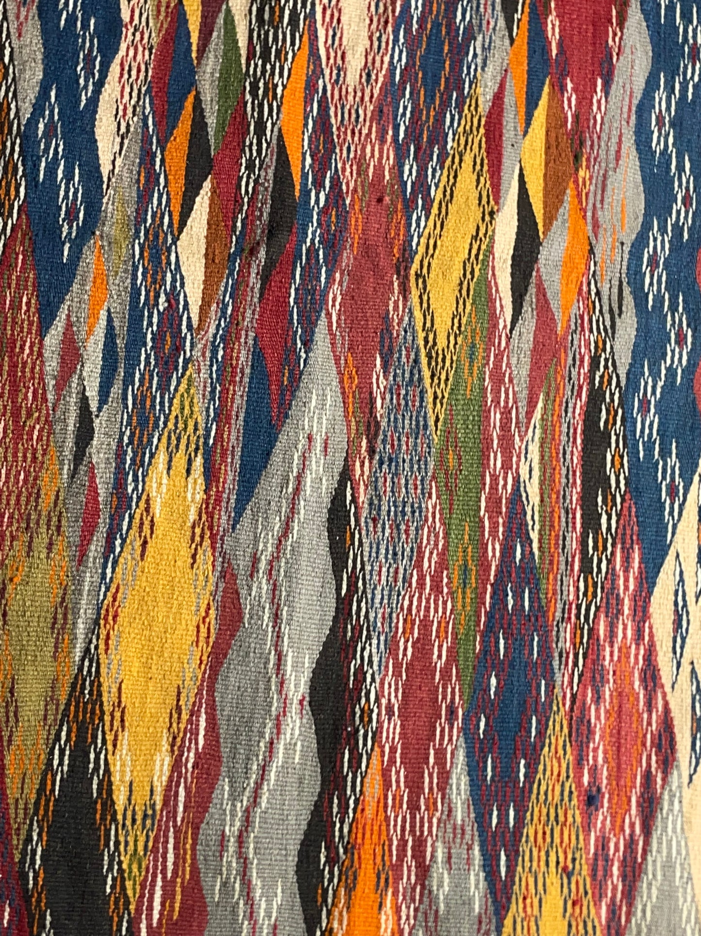 Buy Picasso-Inspired Wool Rug 100x100 cm (3.3x3.3 ft) | Handwoven, Reversible Design, Braided Fringe – Artistic Home Decor