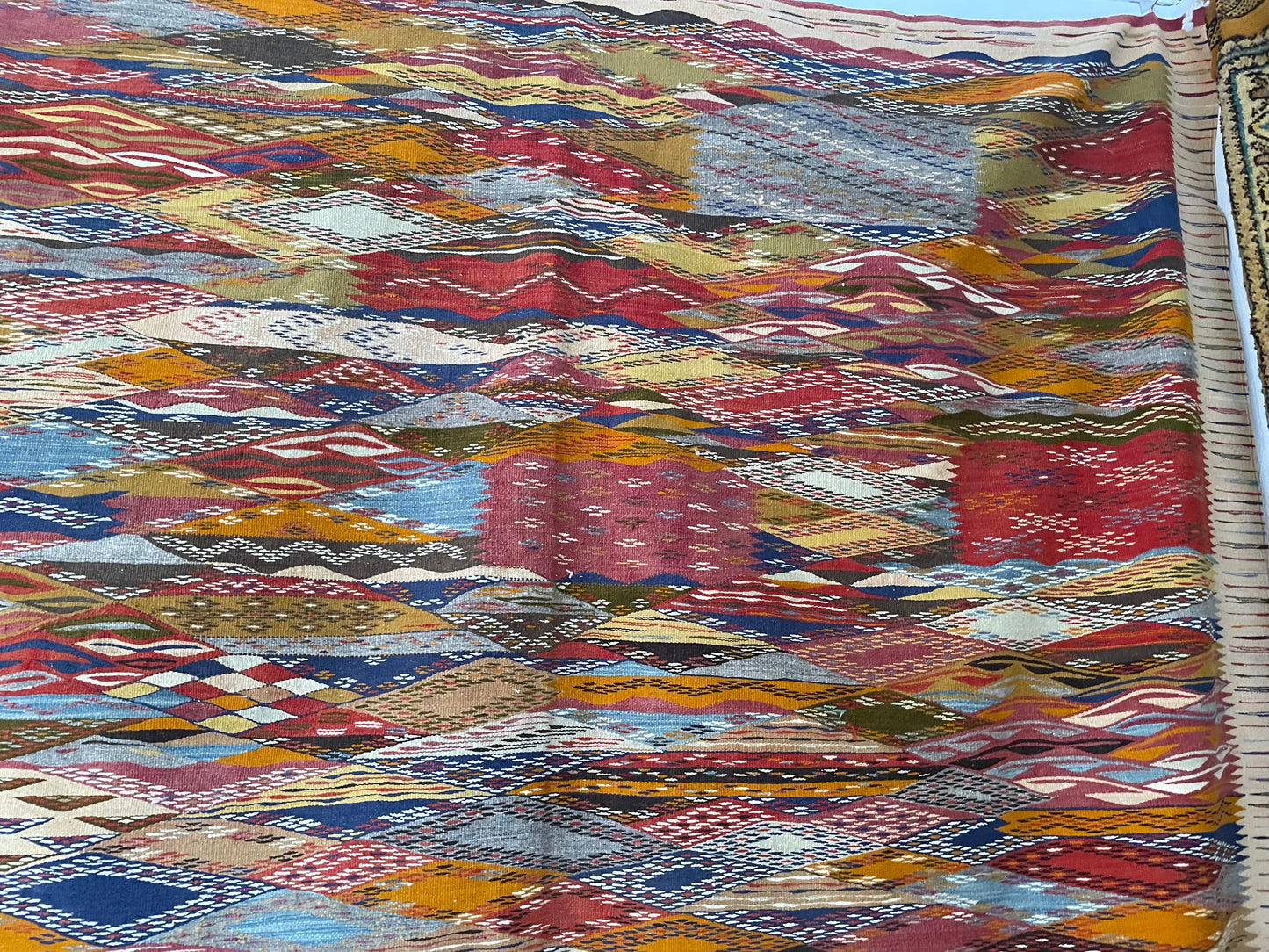 Picasso Berber kilim, Alfombra marroquí tejida a mano, Alfombra bereber abstracta, (300x200 Cm)