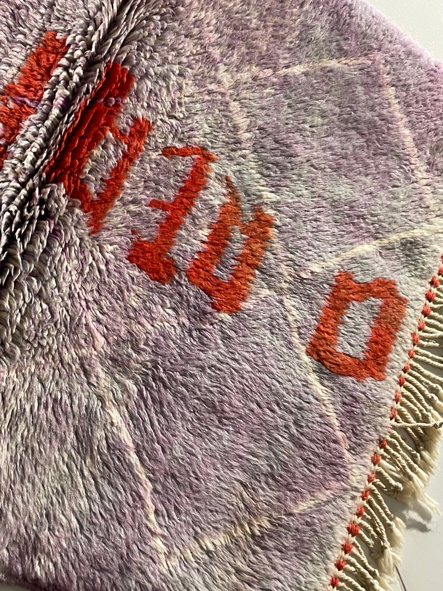 “DREAMER” Moroccan Wool Rug – 120×60 cm (4×2 ft) – Handwoven by Cooperative Adrar