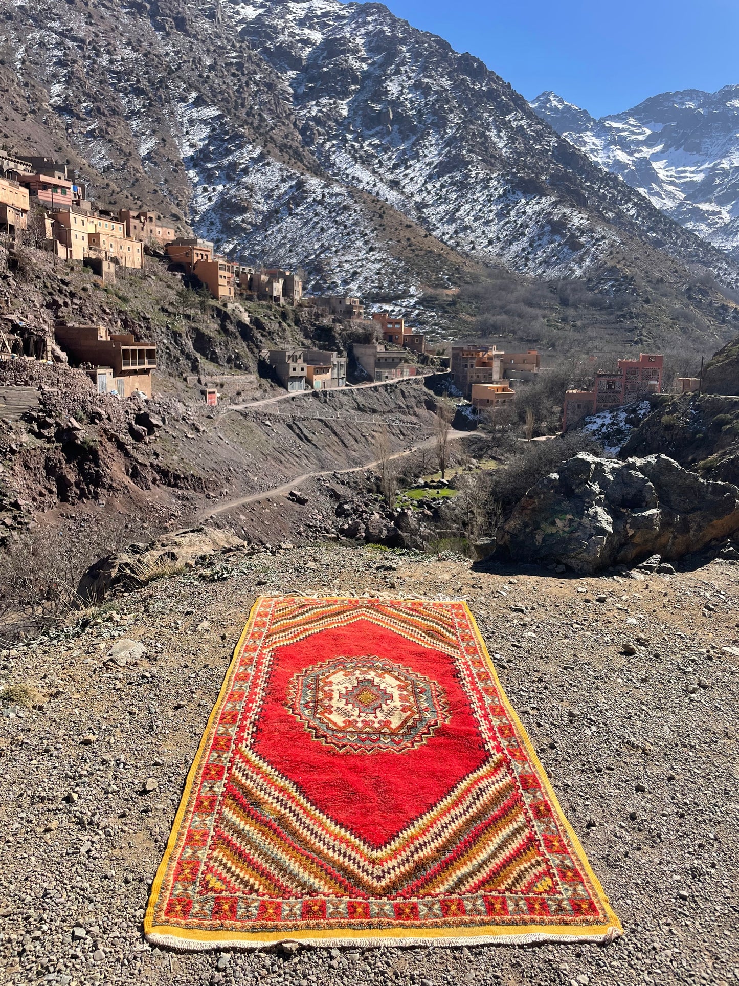 Lovely this  glawi rug Moroccan Glaoui Rug, Handmade Berber Carpet, Taznakht carpets, Free shipping rug, Multi Color Carpet Glaoui size is 230x110 cm