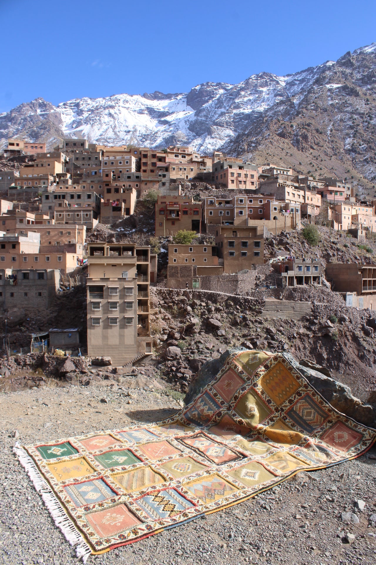 Vintage Glaoui Patchwork Rug – 5.01 ft × 8.46 ft (1.53 × 2.58 m) – Handwoven Moroccan Berber Carpet