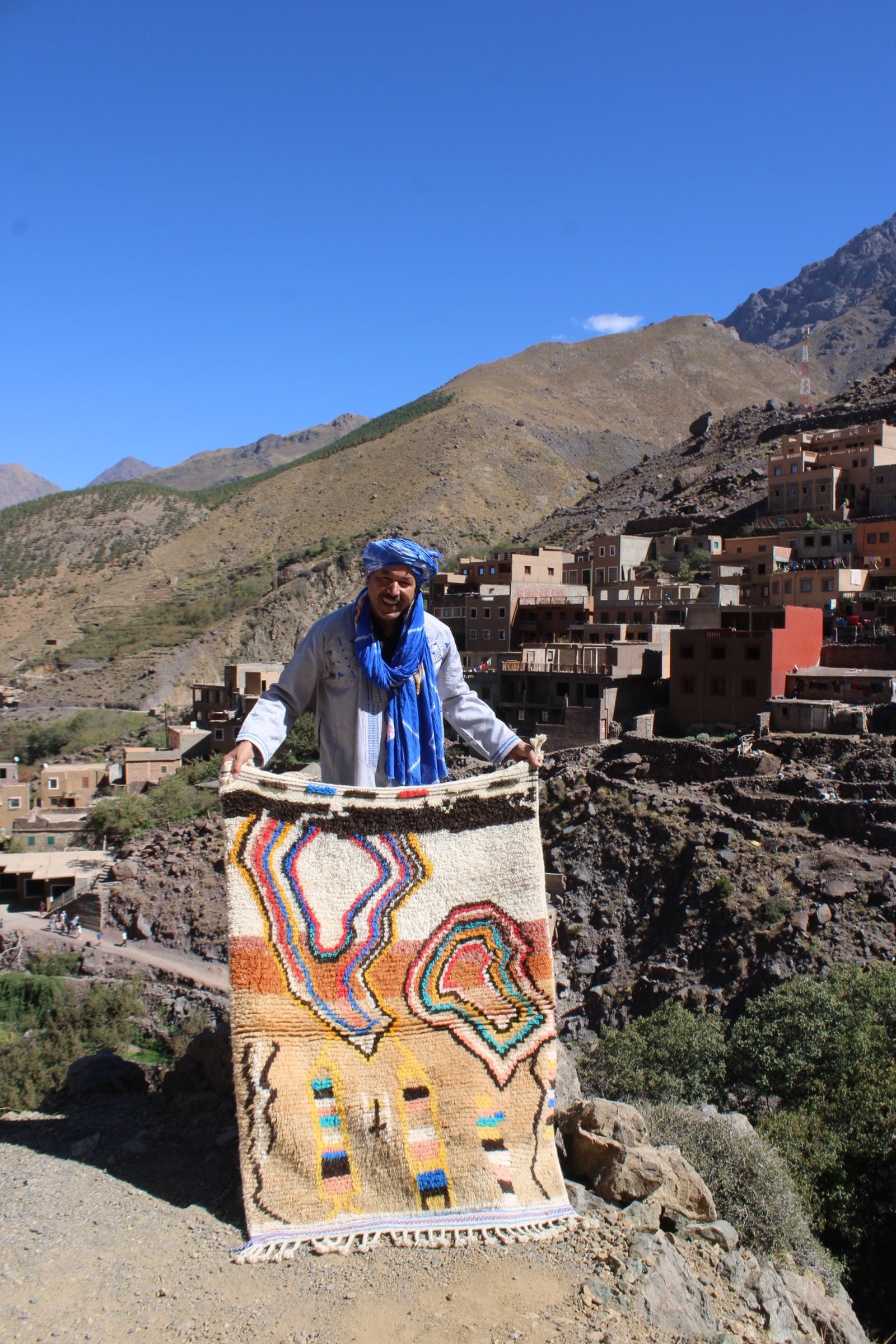 Luxury Adrar rug showcasing unique Moroccan design and craftsmanship.