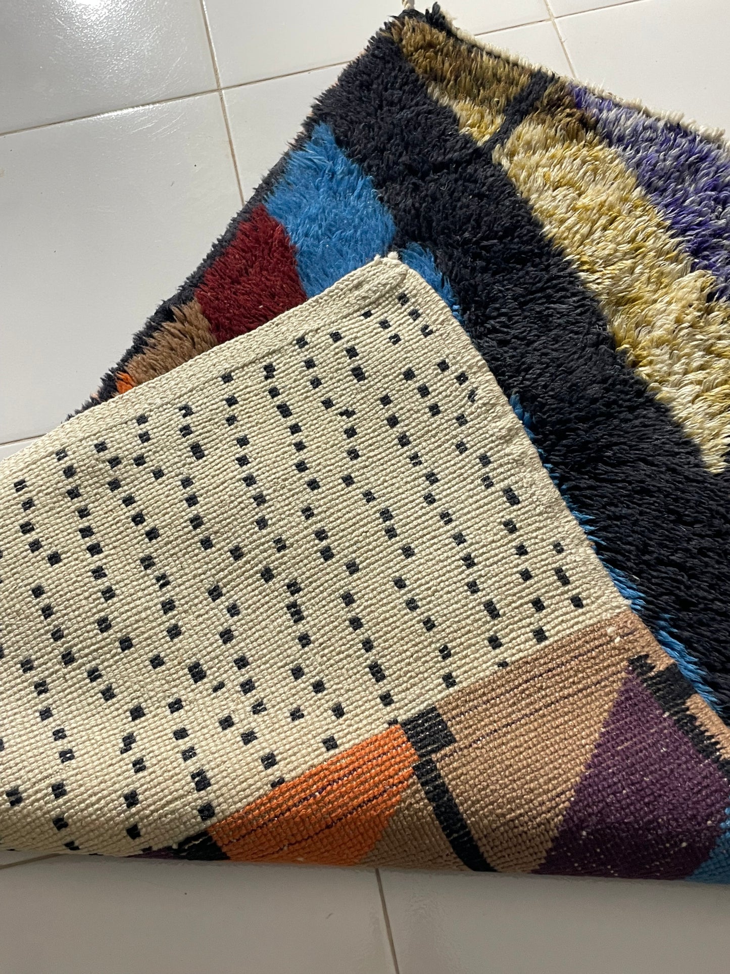 Colorful Beni Imlil Moroccan Rug – Handwoven Wool Berber Carpet – Cooperative Adrar size150x85 cm