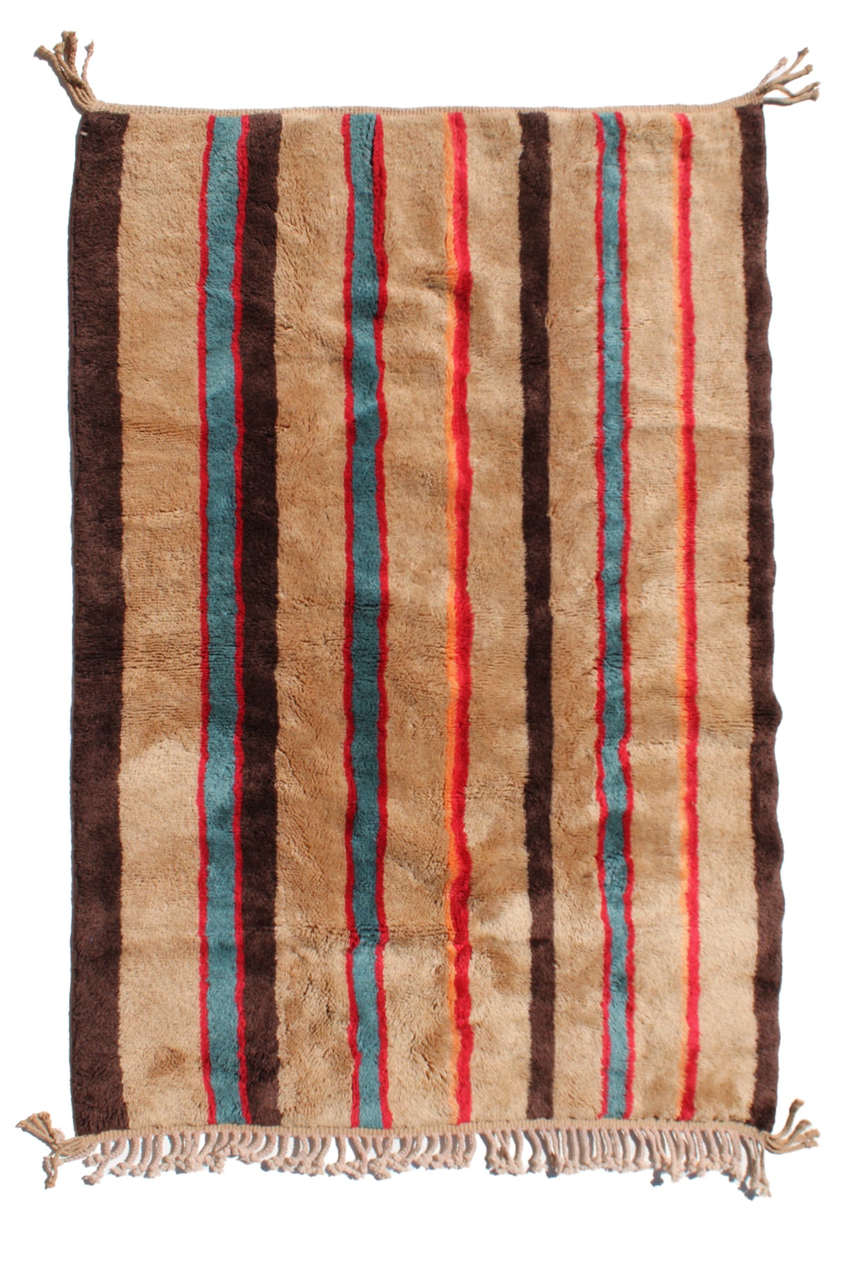 Authentic Beni Ouarain Rug – Moroccan Handmade Wool Carpet 250x 180 cm | cooperative & adrar